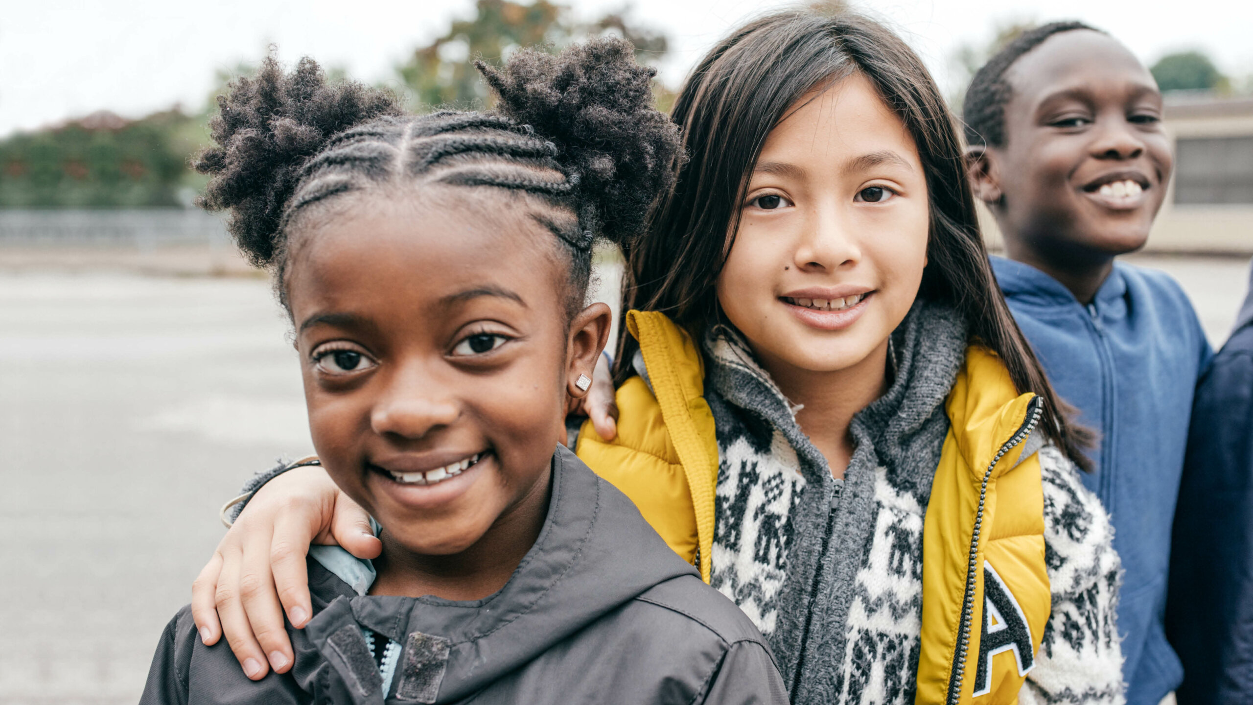 Group of children outside.