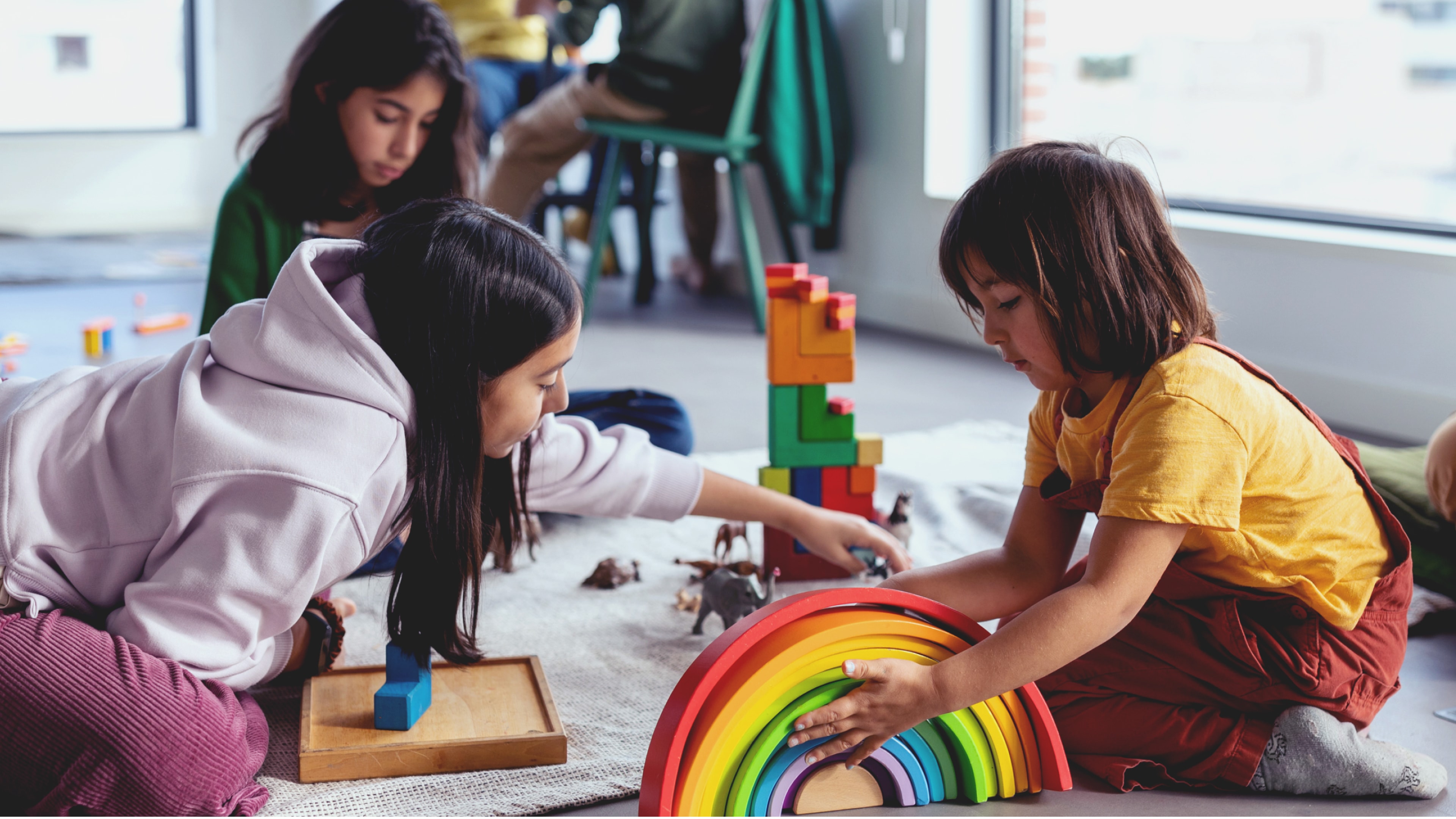 Children playing with toys.